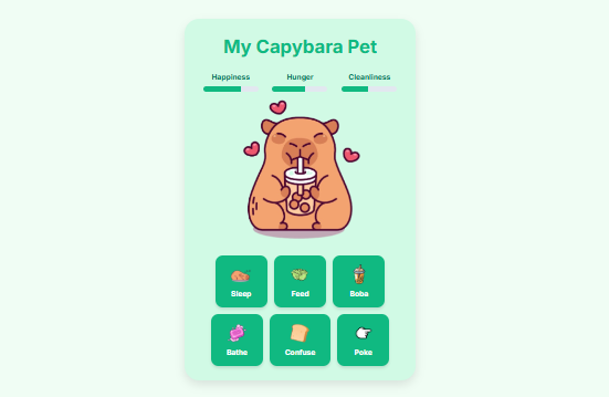 Capybara Pet Game screenshot